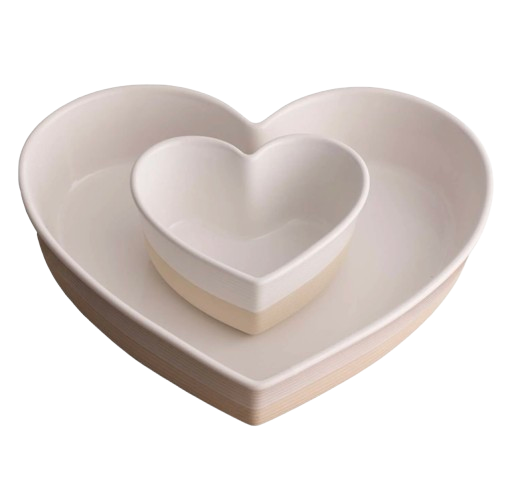 Rustic Charm Heart-Shaped Baking Dish – Set of 2