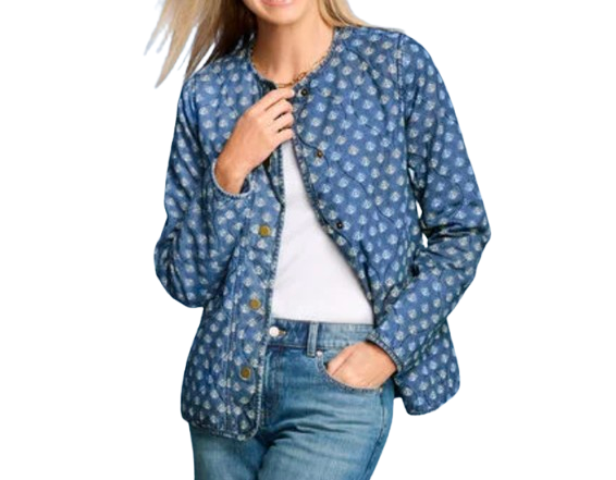 Talbots Quilted Denim Jacket