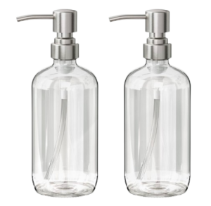 Glass Soap Dispenser Set
