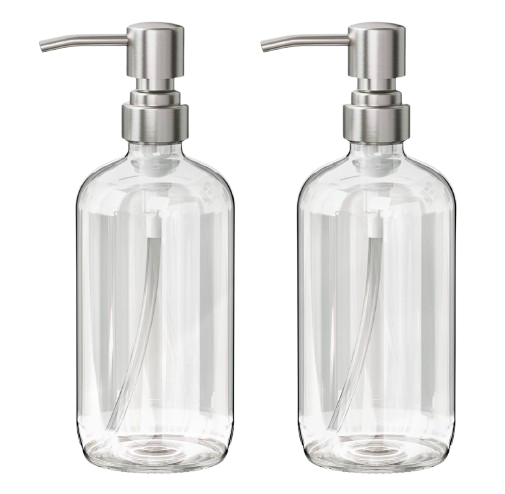 Glass Soap Dispenser Set