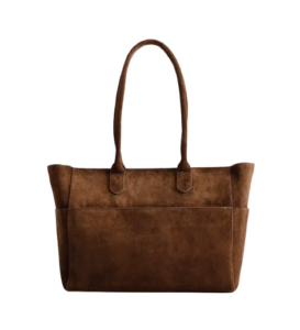 Italian Suede Shopper Tote