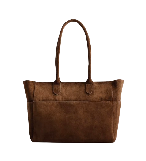 Italian Suede Shopper Tote