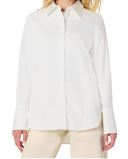 White Oversized Button Down Shirt