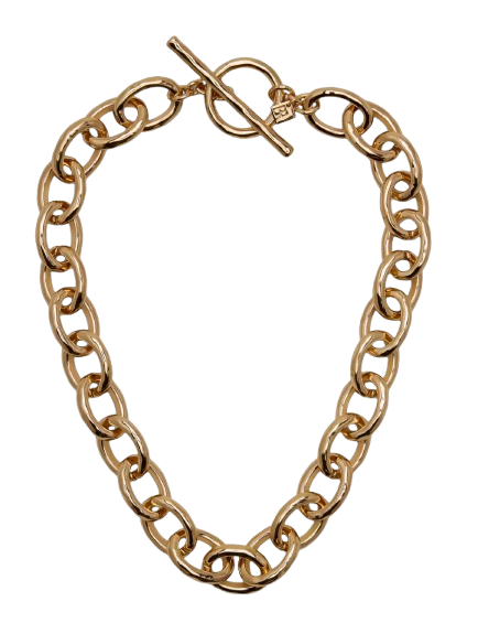 chunky toggle clasp chain necklace