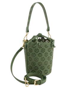 Talbots Perforated Leather Bucket Bag