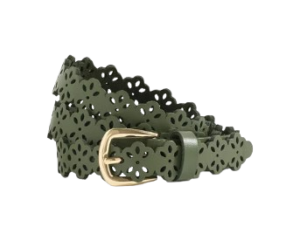 Talbots Perforated Flower Belt