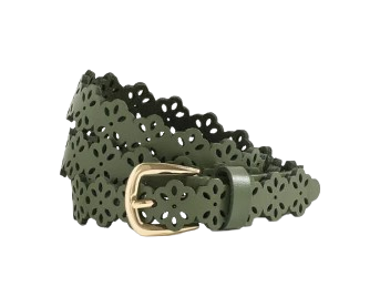 Talbots Perforated Flower Belt