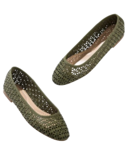 Talbots Ansly Perforated Nappa Ballet Flats