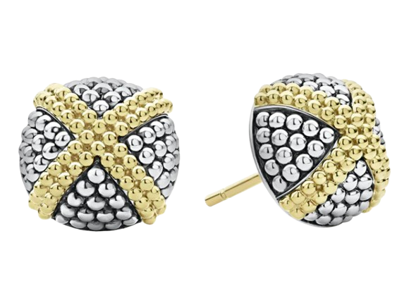 Lagos Two Tone X Caviar Earrings