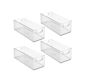 mDesign Stackable Kitchen Cabinet Organizer Bins