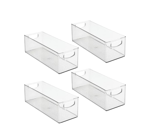 mDesign Stackable Kitchen Cabinet Organizer Bins