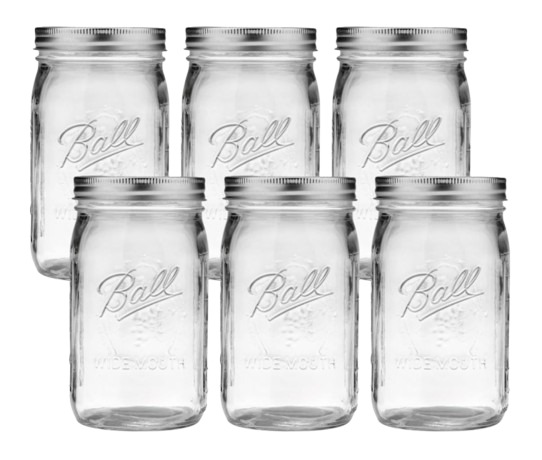 Ball Wide Mouth Mason Jars (32 oz., 6-Pack)