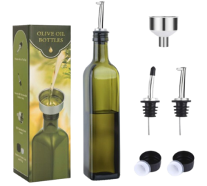 Aozita Glass Olive Oil Bottle Dispenser with Pour Spout