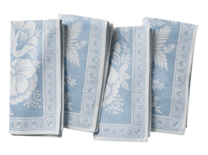 Williams Sonoma Vintage Floral Jacquard Napkins — Set of 4