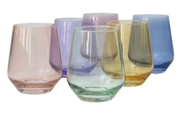 Anthropologie Estelle Tinted Glasses — Set of 6