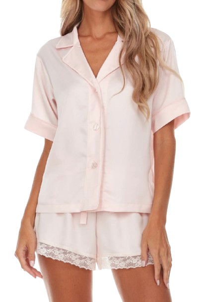 Flora Nikrooz Selena Satin Charmeuse Short Pajamas