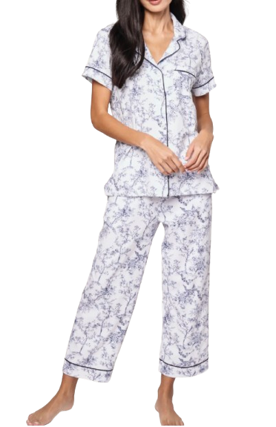 Petite Plume Timel Print Pima Cotton Pajamas