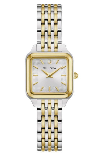 Bulova Classic Sutton Square Two-Tone Bracelet Watch, 23mm
