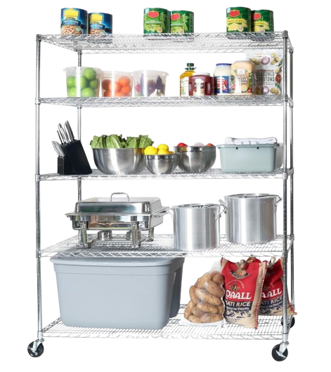 Seville Classics Heavy-Duty Steel Wire Shelving Unit — 5 Tier