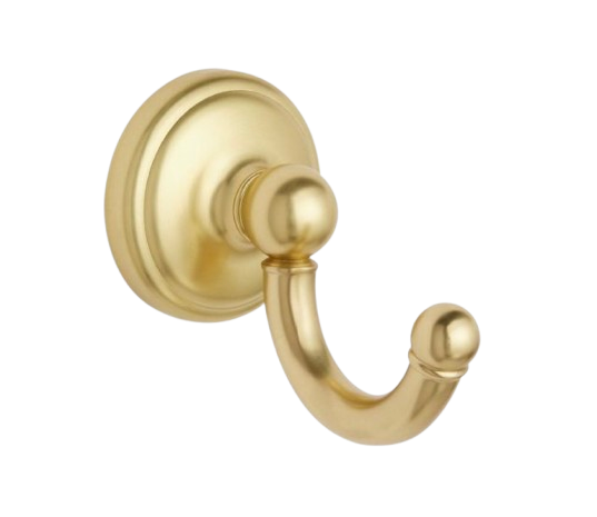 Rejuvenation Cast Brass Single Hook — Unlacquered