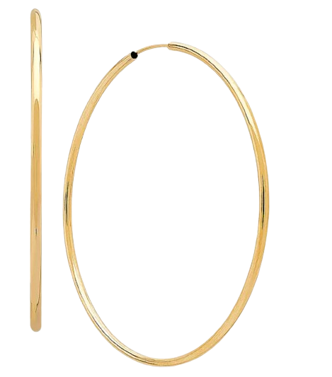 Thin Gold Hoop Earrings