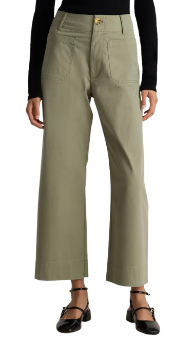 Patch Pocket Wide Leg Chinos