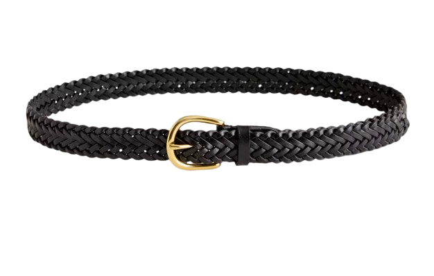 European Leather Braided Belt