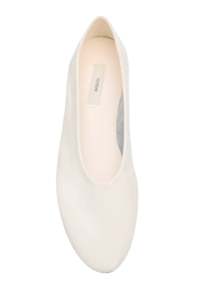 toteme white ballet flat