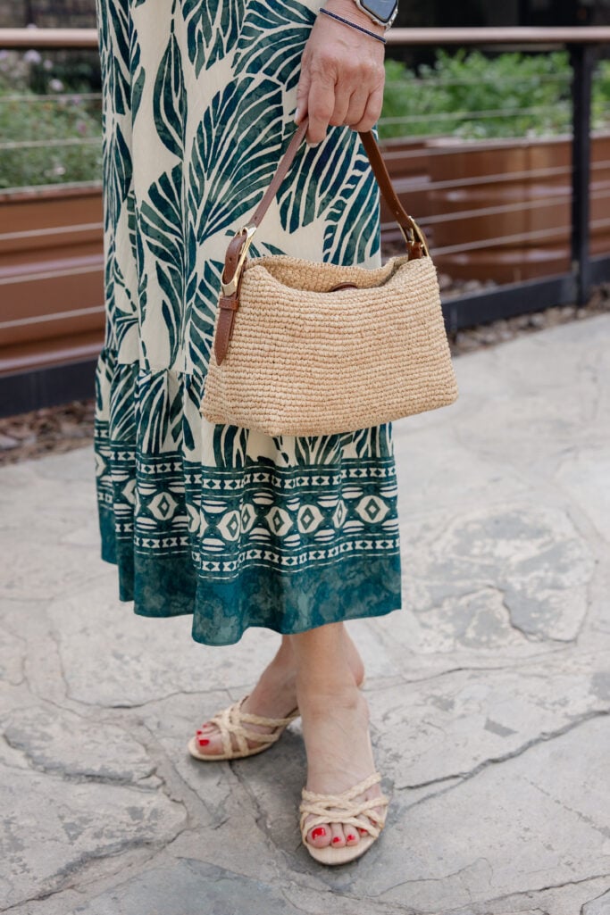 Raffia kitten heels from Sam Edelman — the best vacation shoes for women over 50