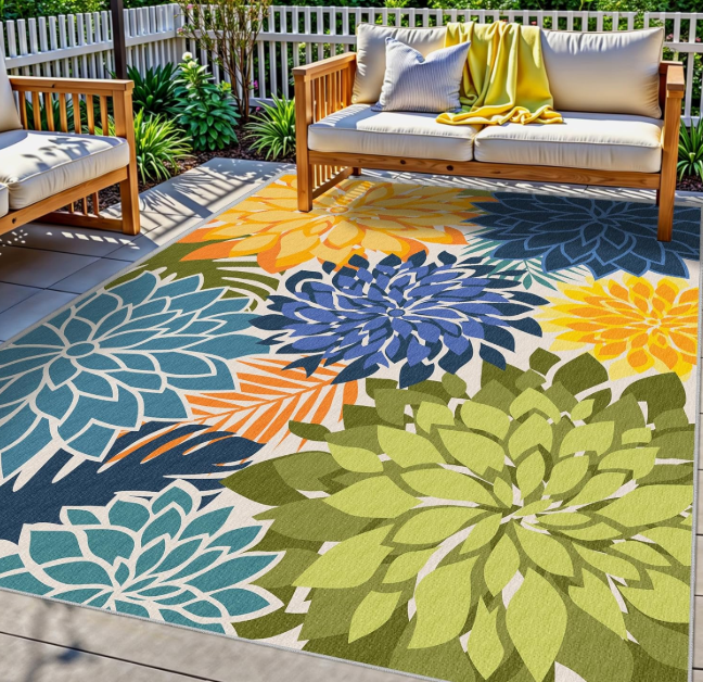 ArenaRug Bright Floral Outdoor Rug