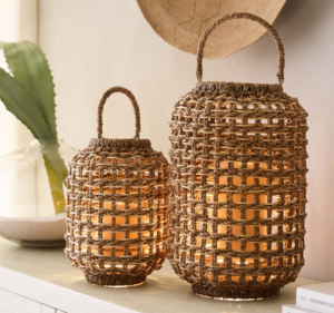Conrad Woven Lantern – Natural