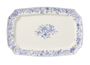 English Floral Rectangular Platter