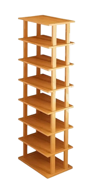 8-Tier Shoe Rack — Bamboo