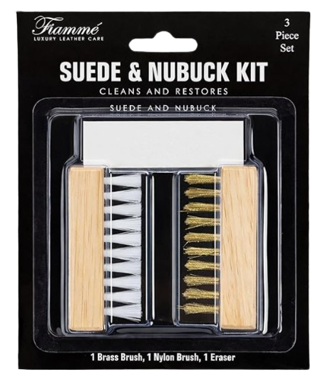 Suede and Nubuck Brush — Brass and Nylon