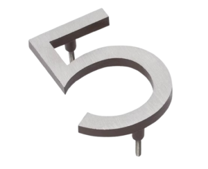 Floating House Numbers — Brushed Nickel