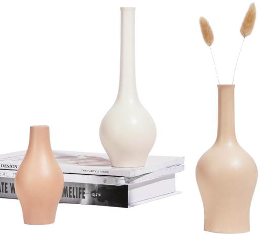 ZENS Ceramic Bud Vases — Set of 3