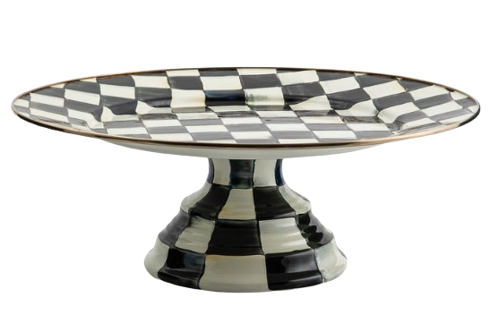 MacKenzie-Childs Courtly Check Enamel Cake Stand