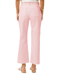 Pink High Rise Crop Jean