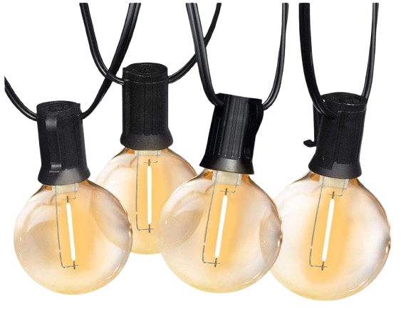 Sunthin Outdoor String Lights — 48ft, G40 Bulbs