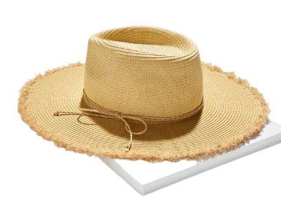 Talbots Frayed Edge Straw Beach Hat