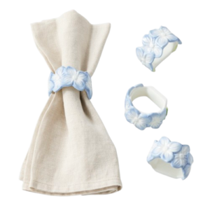 Hydrangea Napkin Rings, Set of 4