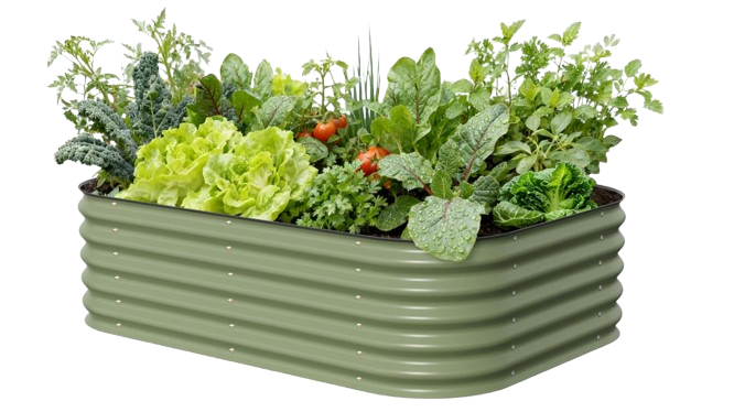 Vego Garden 17-Inch Tall Metal Raised Garden Bed — 6-in-1 Kit