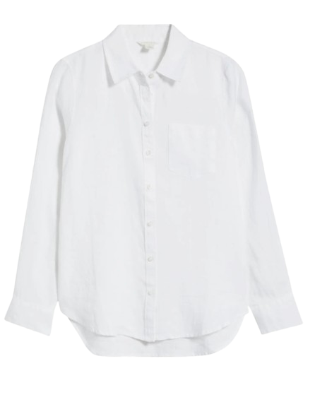 Caslon Linen Button Up