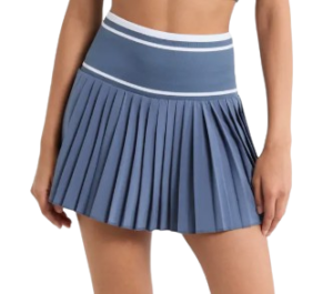 Zella Mixed Media Pleated Sport Skirt – Blue Vintage
