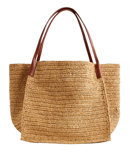 J.Crew Large Hand-Knotted Packable Tote