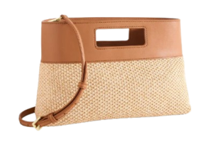 Rectangular Raffia Clutch