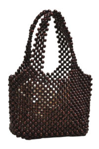 The Sonia Wood Bead Mini Slouchy Tote Bag