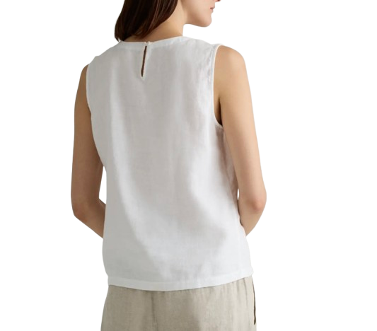 white linen tank for women over 50 — Quince European linen