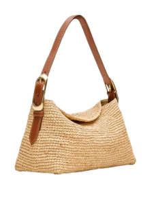 J.Crew Berkeley Hand Knotted Raffia Shoulder Bag