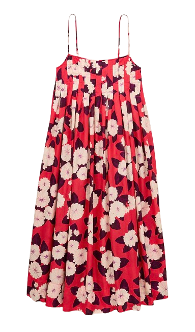 Empire Waist Dress in Peony Print